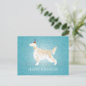 Carte Postale Anglais Setter Joyeux Design d'anniversaire (Debout devant)