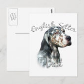 Carte Postale Anglais Setter Papa 2 (Devant / Derrière)