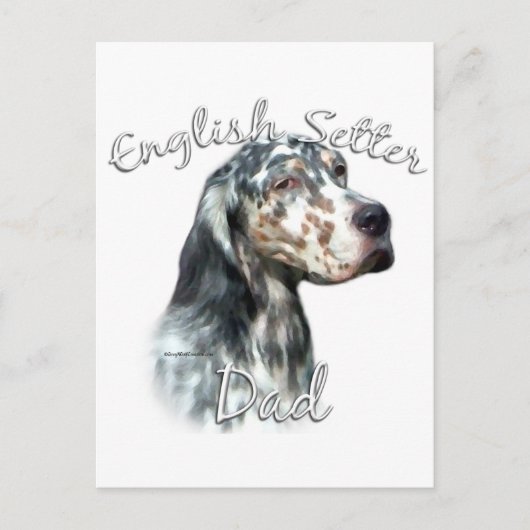 Carte Postale Anglais Setter Papa 2 (Devant)