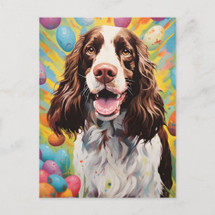 Carte Postale Anglais Springer Spaniel Bonne Pâques