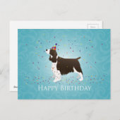 Carte Postale Anglais Springer Spaniel Design d'anniversaire (Devant / Derrière)