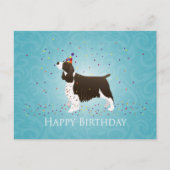 Carte Postale Anglais Springer Spaniel Design d'anniversaire (Devant)