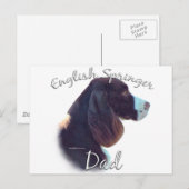 Carte Postale Anglais Springer Spaniel Papa 2 (Devant / Derrière)