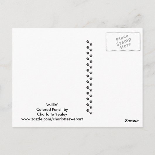 Carte postale anglaise Cocker Spaniel Art (Dos)