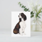 Carte postale anglaise Springer Spaniel Dog Art (Debout devant)