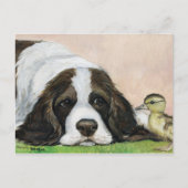 Carte postale anglaise Springer Spaniel et Duckkar (Devant)