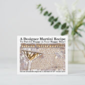Carte postale anglaise Toffee Martini Recette (Debout devant)
