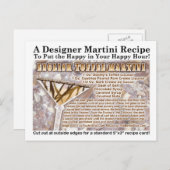 Carte postale anglaise Toffee Martini Recette (Devant / Derrière)