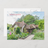 Carte postale anglaise vue cottage (Devant / Derrière)