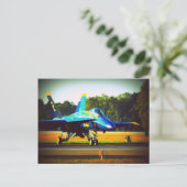 Carte Postale Angle bleu (Debout devant)