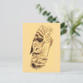 Carte Postale Angle En Rose Et Or (Debout devant)