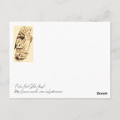 Carte Postale Angle En Rose Et Or (Dos)