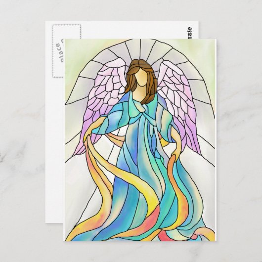 Carte Postale Angle en verre tendu (Devant / Derrière)