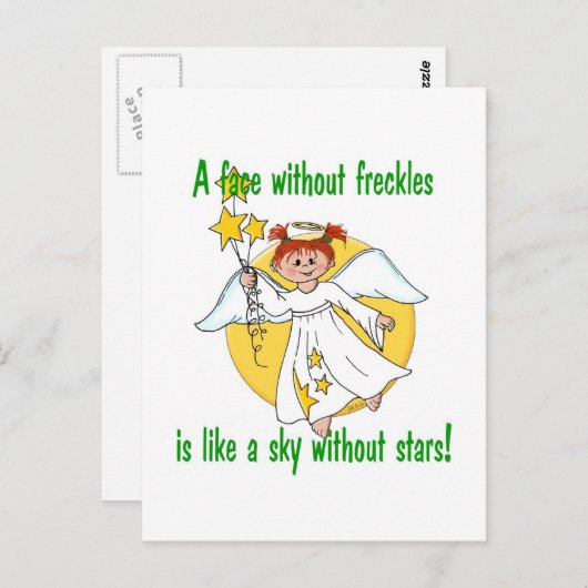 Carte Postale Angle facial taché (Devant / Derrière)