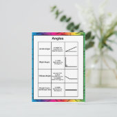 Carte Postale Angles géométrie Math Arc-en-ciel Arrière - plan (Debout devant)