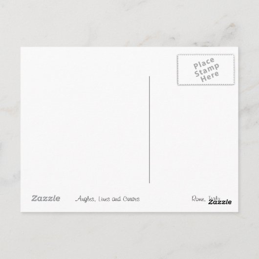 Carte Postale Angles, lignes et courbes (Dos)