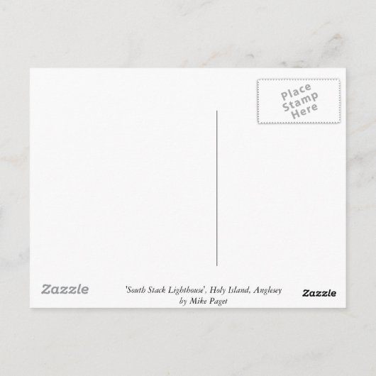 Carte Postale Anglesey (Dos)