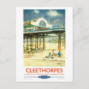 Carte Postale Angleterre Cleethorpes Restauré Poster Vintage voy