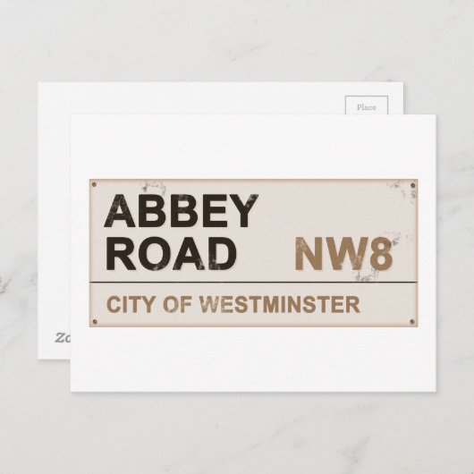 Carte Postale Angleterre d'Abbey Road (Devant / Derrière)
