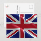 Carte Postale Angleterre - Drapeau au Royaume-Uni - (Devant / Derrière)