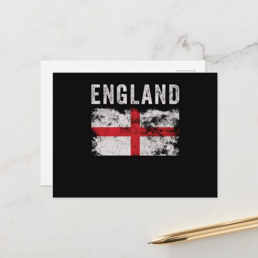 Carte Postale Angleterre Drapeau British Souvenir Cool (Devant/Arrière en situation)