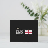 Carte Postale Angleterre Fan Shirt Anglais Drapeau (Debout devant)