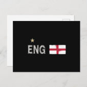 Carte Postale Angleterre Fan Shirt Anglais Drapeau (Devant / Derrière)