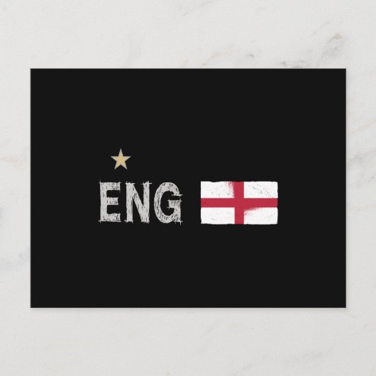 Carte Postale Angleterre Fan Shirt Anglais Drapeau (Devant)