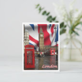 Carte Postale Angleterre - Londres - Big Ben - (Debout devant)