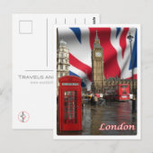 Carte Postale Angleterre - Londres - Big Ben - (Devant / Derrière)