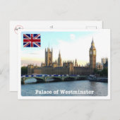 Carte Postale Angleterre - Londres - Palais de Westminster - (Devant / Derrière)