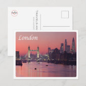 Carte Postale Angleterre - Londres - Rivière Thames - (Devant / Derrière)