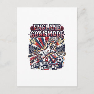 Carte Postale Angleterre Mode Skeleton Buteur Nations Streetwear