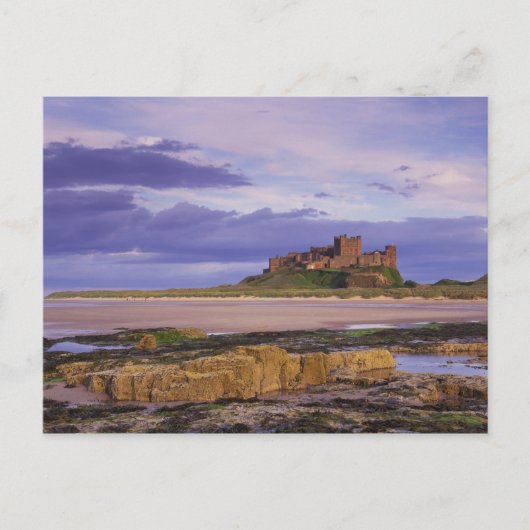 Carte Postale Angleterre, Northumberland, Château de Bamburgh (Devant)