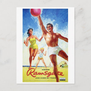 Carte Postale Angleterre Ramsgate Restorted Poster Vintage voyag
