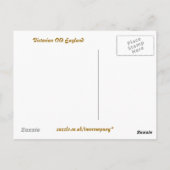 CARTE POSTALE ANGLETERRE VICTORIENNE (Dos)