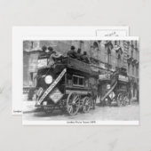 Carte Postale Angleterre vintage, tramway londonien (Devant / Derrière)