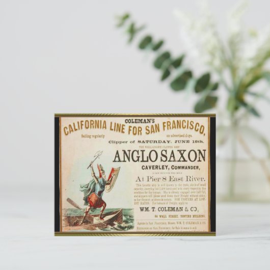 Carte Postale Anglo Saxon Clipper (Debout devant)