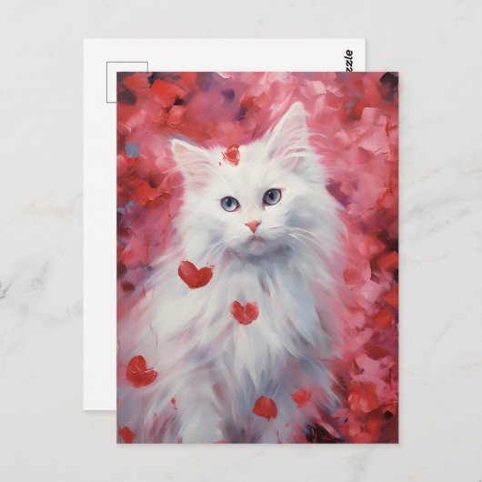 Carte Postale Angora turque Saint-Valentin (Devant / Derrière)