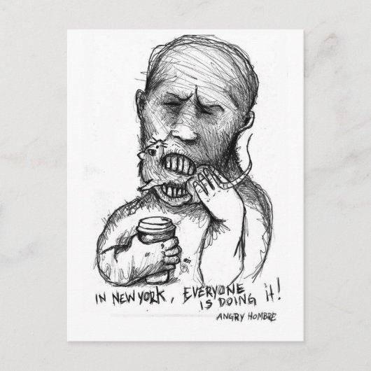 Carte Postale Angry Hombre : Rats (Devant)