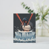 Carte Postale Angry laser eyes MN Loon melting ice Postcard (Debout devant)