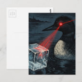 Carte Postale Angry Minnesota Loon Melting Ice Cube (Devant / Derrière)