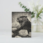 Carte Postale Angry otter breaking ice (Debout devant)