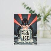 Carte Postale Angry red laser eyes MN Loon melting ice Postcard (Debout devant)