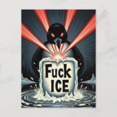 Carte Postale Angry red laser eyes MN Loon melting ice Postcard (Devant)