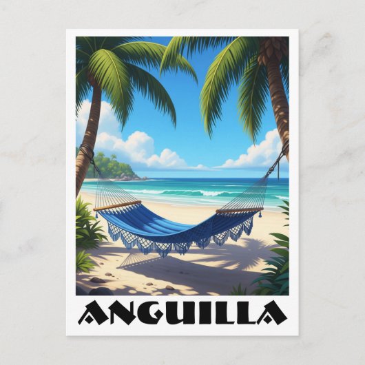 Carte Postale Anguilla Caribbean Beach Hammock (Devant)