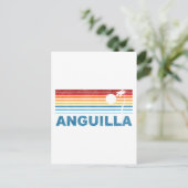 Carte Postale Anguilla de palmier rétro (Debout devant)