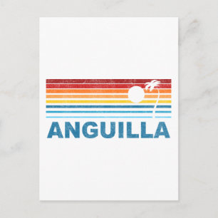 Carte Postale Anguilla de palmier rétro