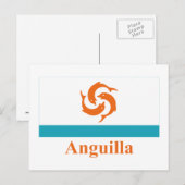Carte Postale Anguilla Indicateur local avec nom (Devant / Derrière)