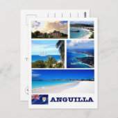 Carte Postale Anguilla - Mosaïque - (Devant / Derrière)